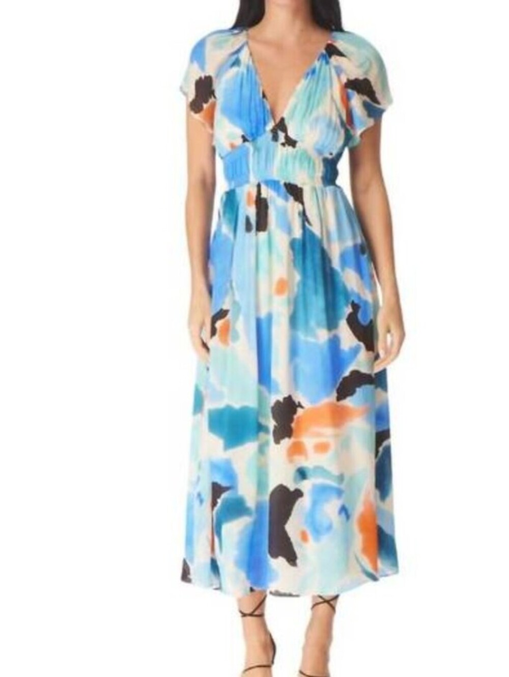 GILNER FARRAR Mika Matisse print midi dress sz M